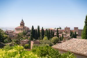 Imagen panorámica de la fortaleza de la Alhambra