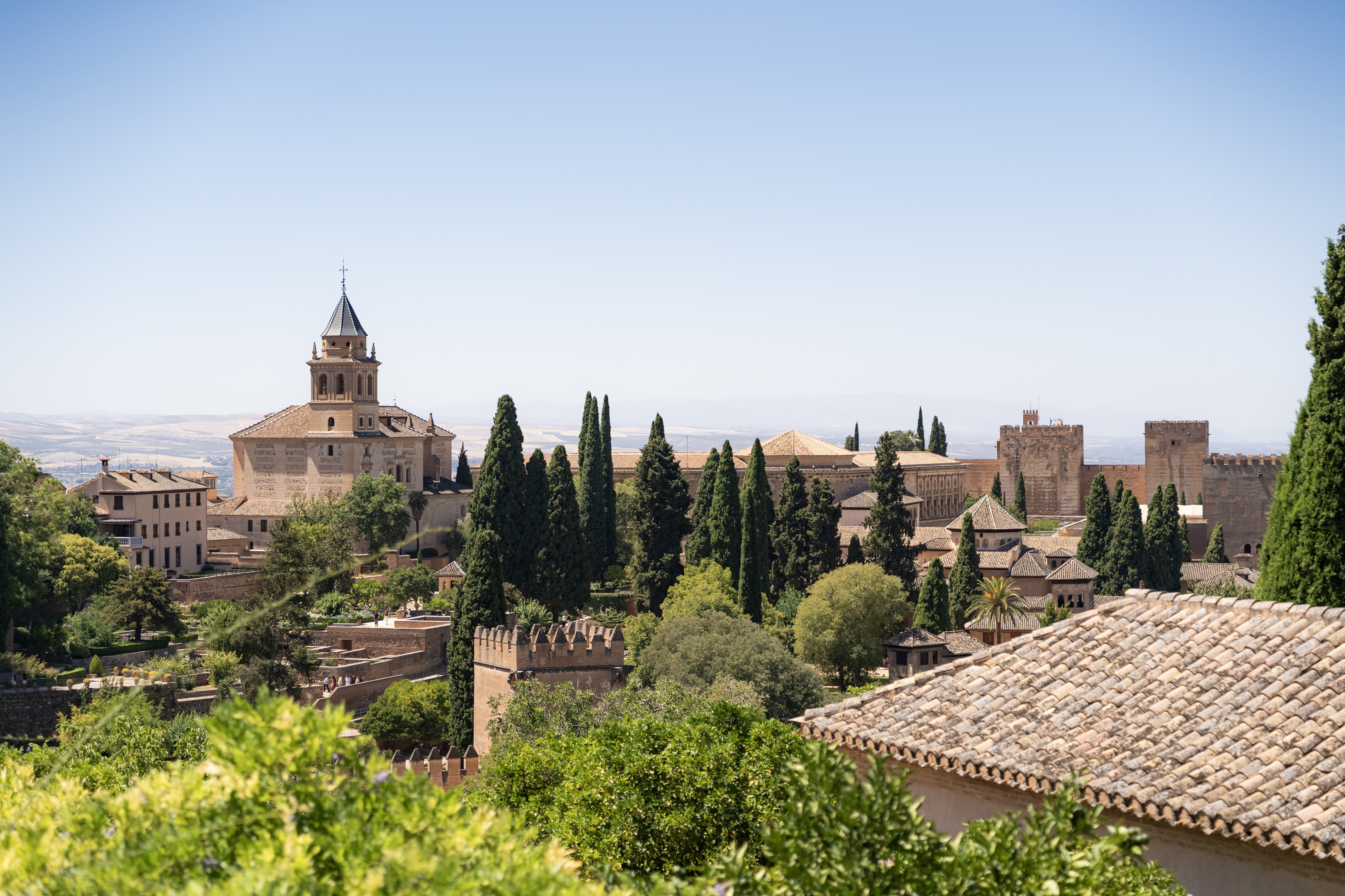 Imagen panorámica de la fortaleza de la Alhambra