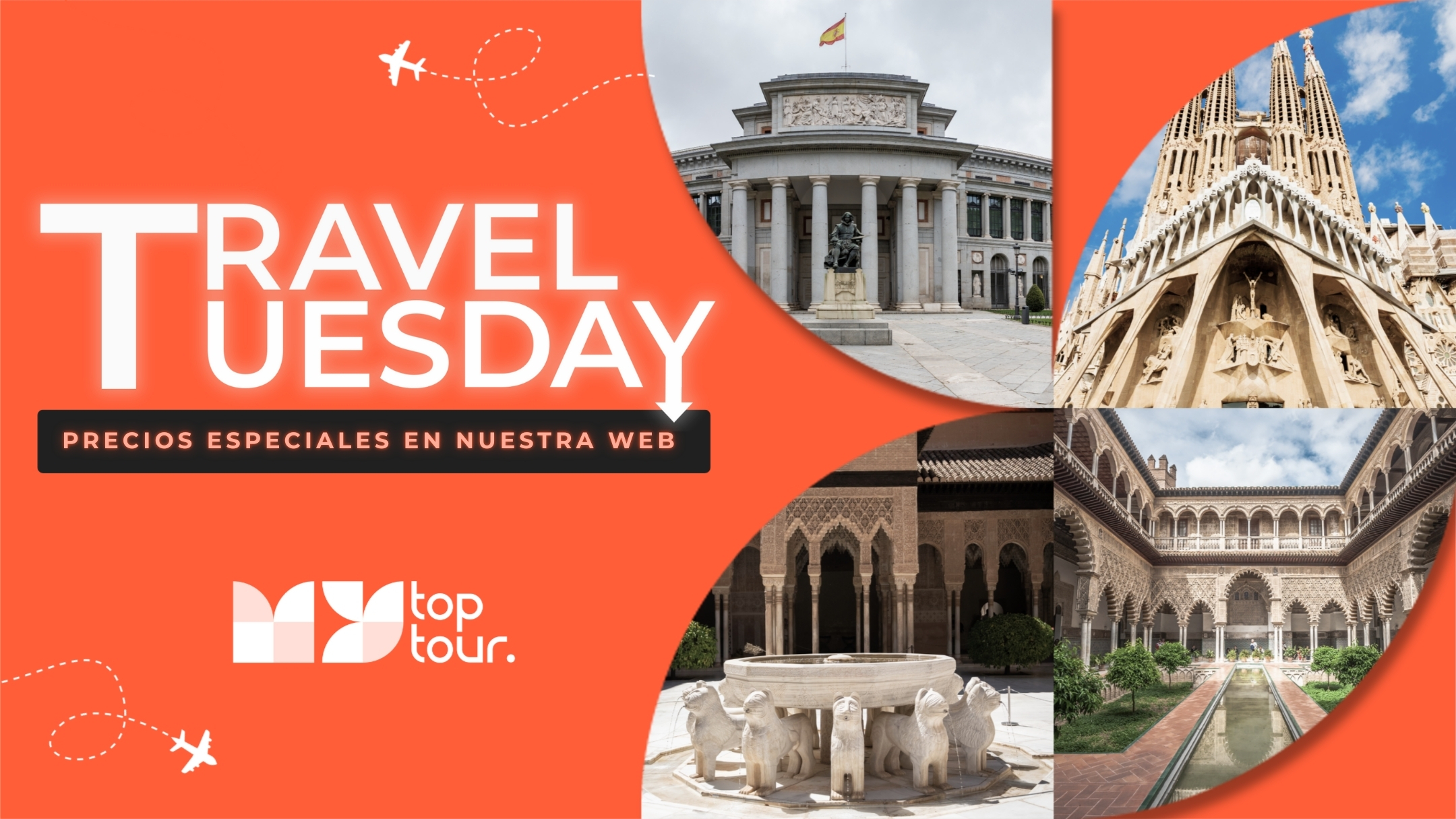 Imagen promocional de la campaña del Travel Tuesday de My Top Tour